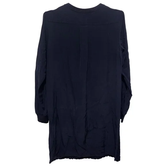 Vince Navy Lace Knit Sweater Dress Long Sleeve Crew Neck‎ Size S - Picture 5 of 10
